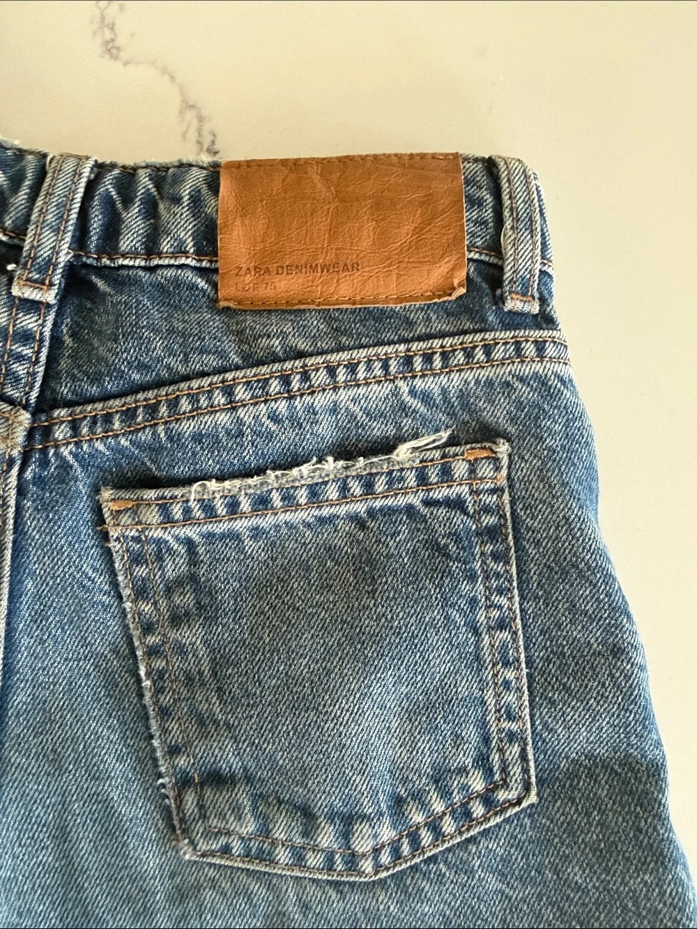 Zara kids Wide-Leg Blue Denim Jeans size 7 years